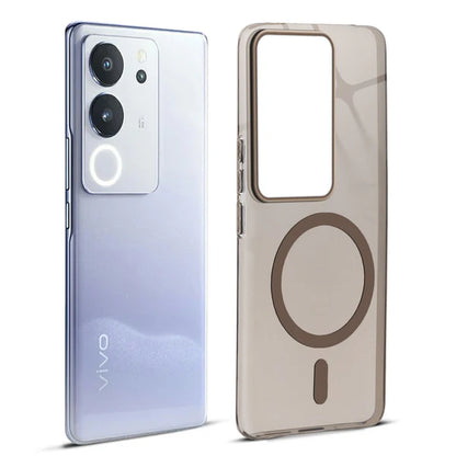 Vivo V29/V29 Pro 5g Crystal Clear Anti-Yellowing Wireless Charging Support Case - Crystal Gold