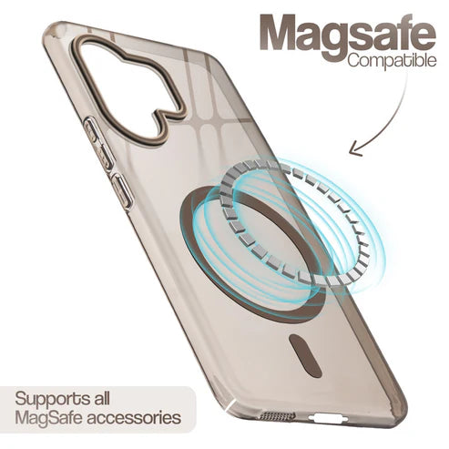 Vivo V60/T4 Pro 5g Crystal Clear Anti-Yellowing Wireless Charging Support Case - Crystal Gold