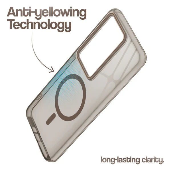 Vivo V29/V29 Pro 5g Crystal Clear Anti-Yellowing Wireless Charging Support Case - Crystal Gold