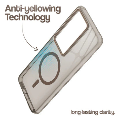 Vivo V29/V29 Pro 5g Crystal Clear Anti-Yellowing Wireless Charging Support Case - Crystal Gold