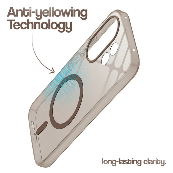 Vivo X200 Fe 5g Crystal Clear Anti-Yellowing Wireless Charging Support Case - Crystal Gold