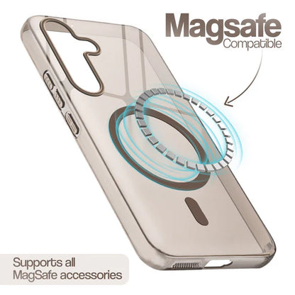 Samsung S24 Fe 5g Crystal Clear Anti-Yellowing Wireless Charging Support Case - Crystal Gold