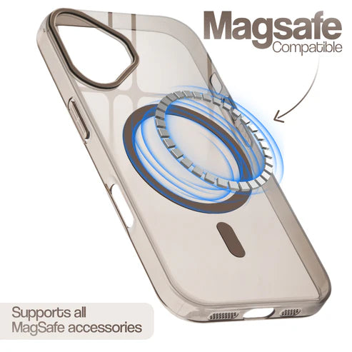 Apple iPhone 17 Premium Crystal Clear Anti-Yellowing Wireless Charging Support Case - Crystal Gold