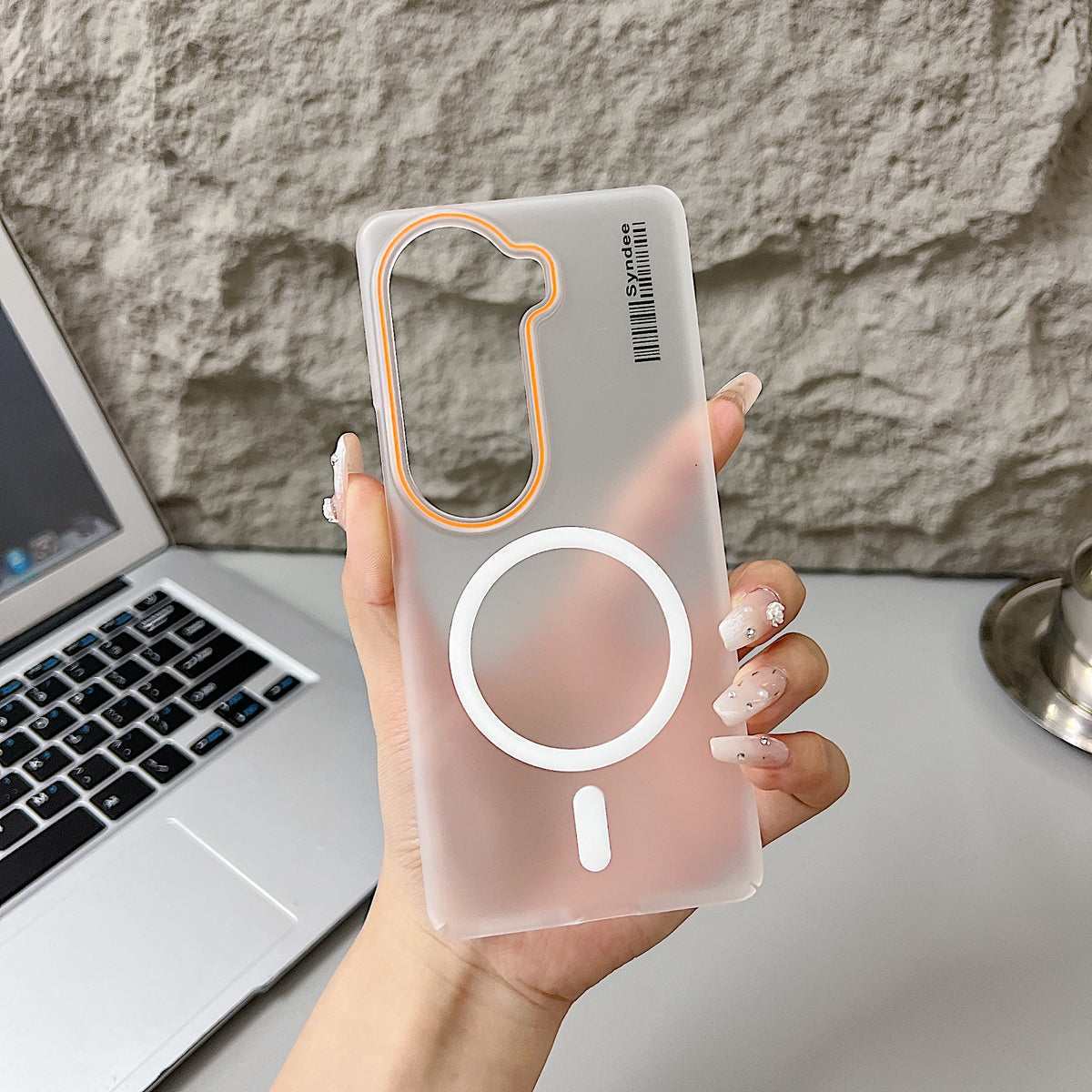 Vivo V40e/iQoo Z9s 5G 5G Premium Magnetic Frosted Ultra Slim Back Case - White