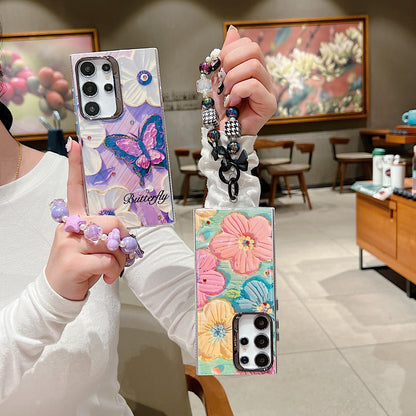 Samsung S24 Ultra 5G 3D Hot Trending Charms Rhinestone Flowers case - Pattern 2