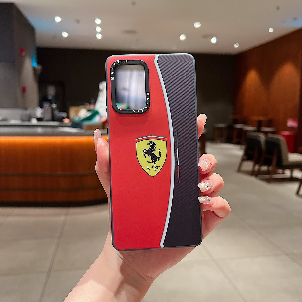 Motorola Moto G85 5G Premium Ferrari IMD Printed Back Case -Ferrari 2