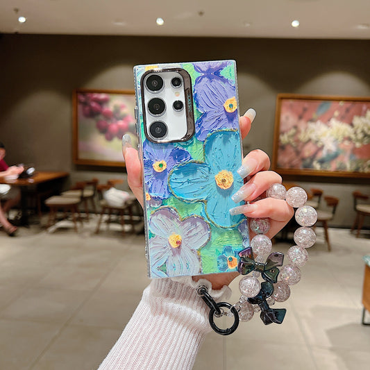 Samsung S23 Ultra 5G 3D Hot Trending Charms Rhinestone Flowers case - Pattern 4