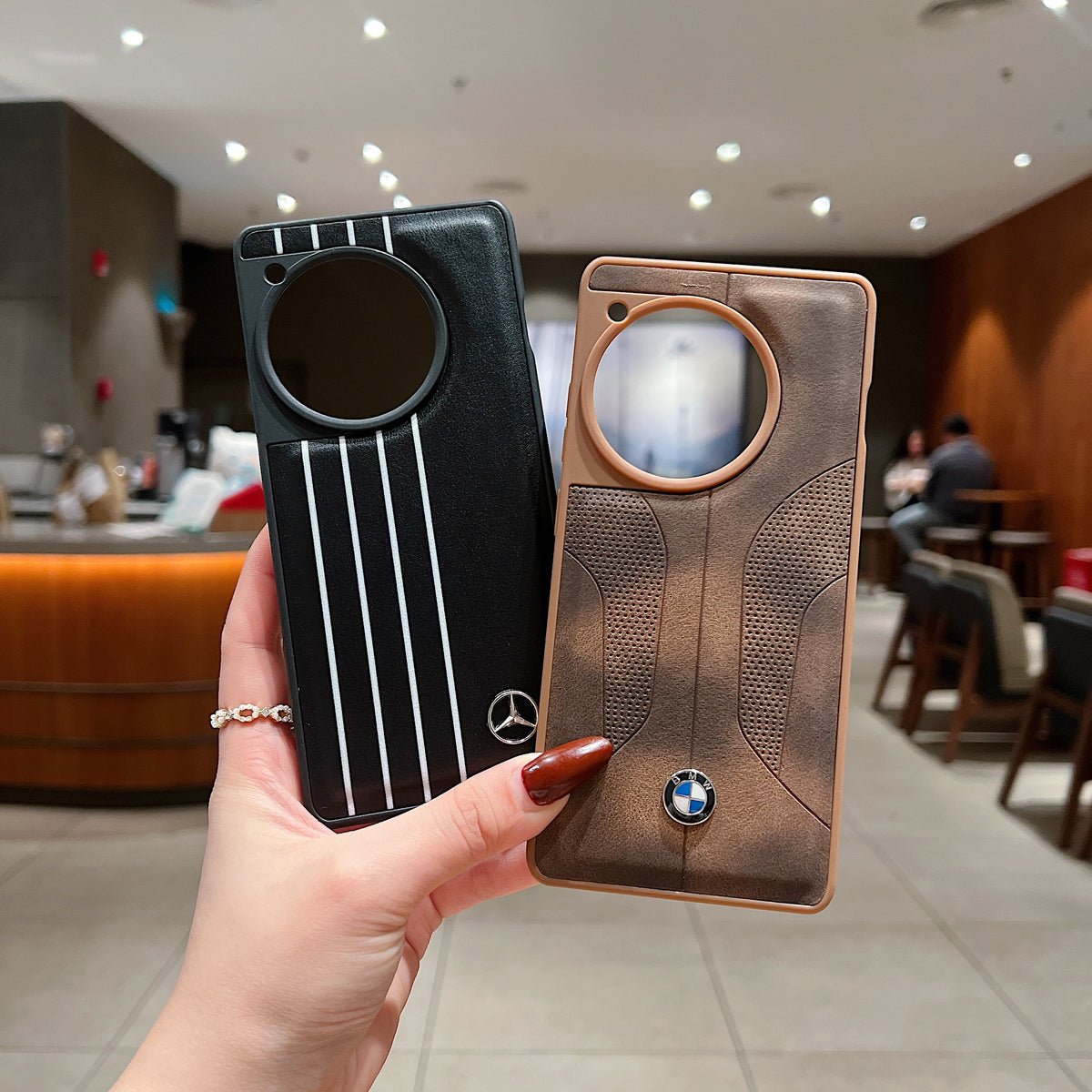 OnePlus 12r 5g Luxury Branded Leather Designer Case -Mercedes