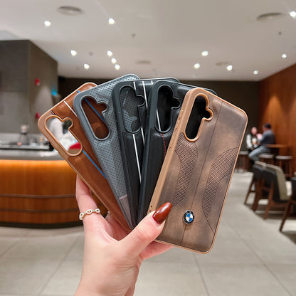 Samsung S23 FE 5g Luxury Branded Car Logo Leather Designer Case - BMW 1