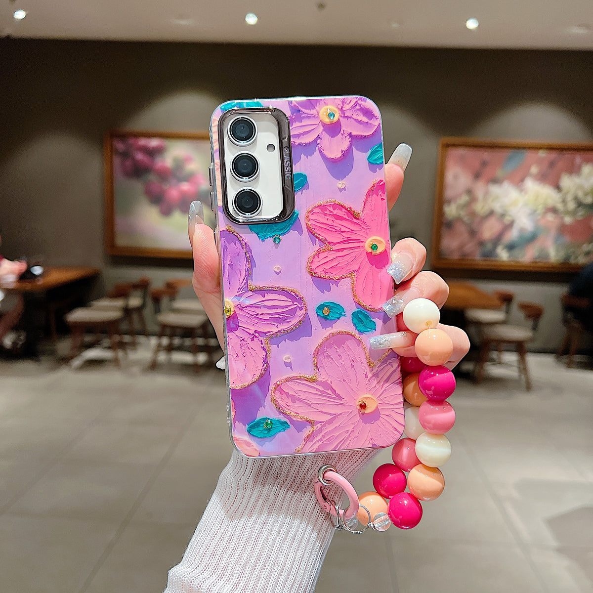 Samsung S23 FE 5G 3D Hot Trending Charms Rhinestone Flowers case - Pattern 3