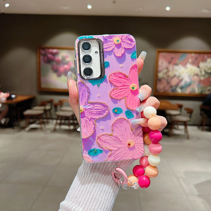 Samsung S23 5G 3D Hot Trending Charms Rhinestone Flowers case - Pattern 3