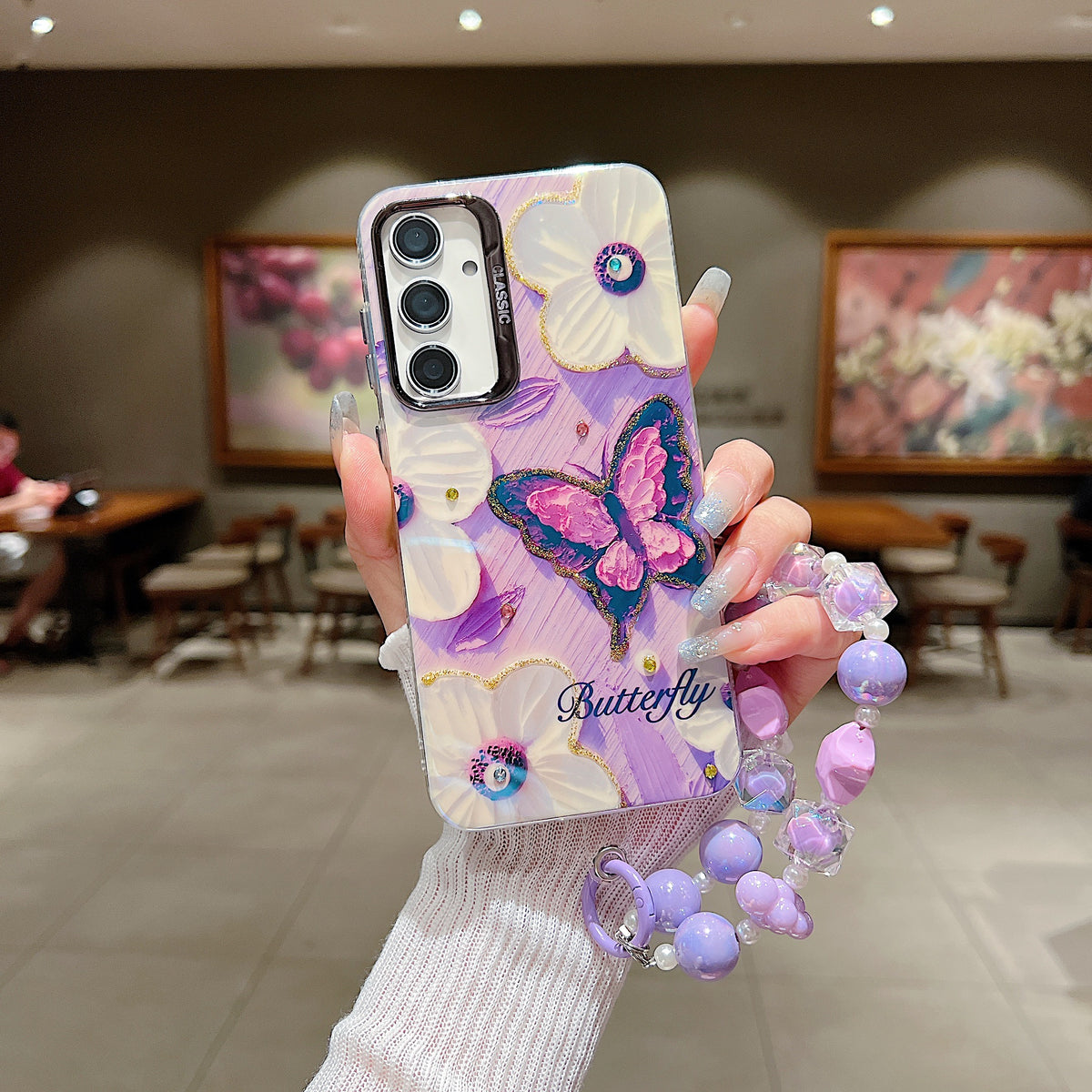 Samsung S23 FE 5G 3D Hot Trending Charms Rhinestone Flowers case - Pattern 6