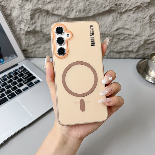 Samsung A14 5G Premium Magnetic Frosted Ultra Slim Back Case - Desert Gold
