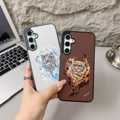 Samsung S23 FE 5G Premium US POLO Assn. Embroidery Leather case with Magsafe  - Tiger 2