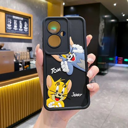 Oppo F25 Pro 5G Tom & Jerry Soft Silicone Cute 3D Cartoon Back Cover Case - Tom & Jerry