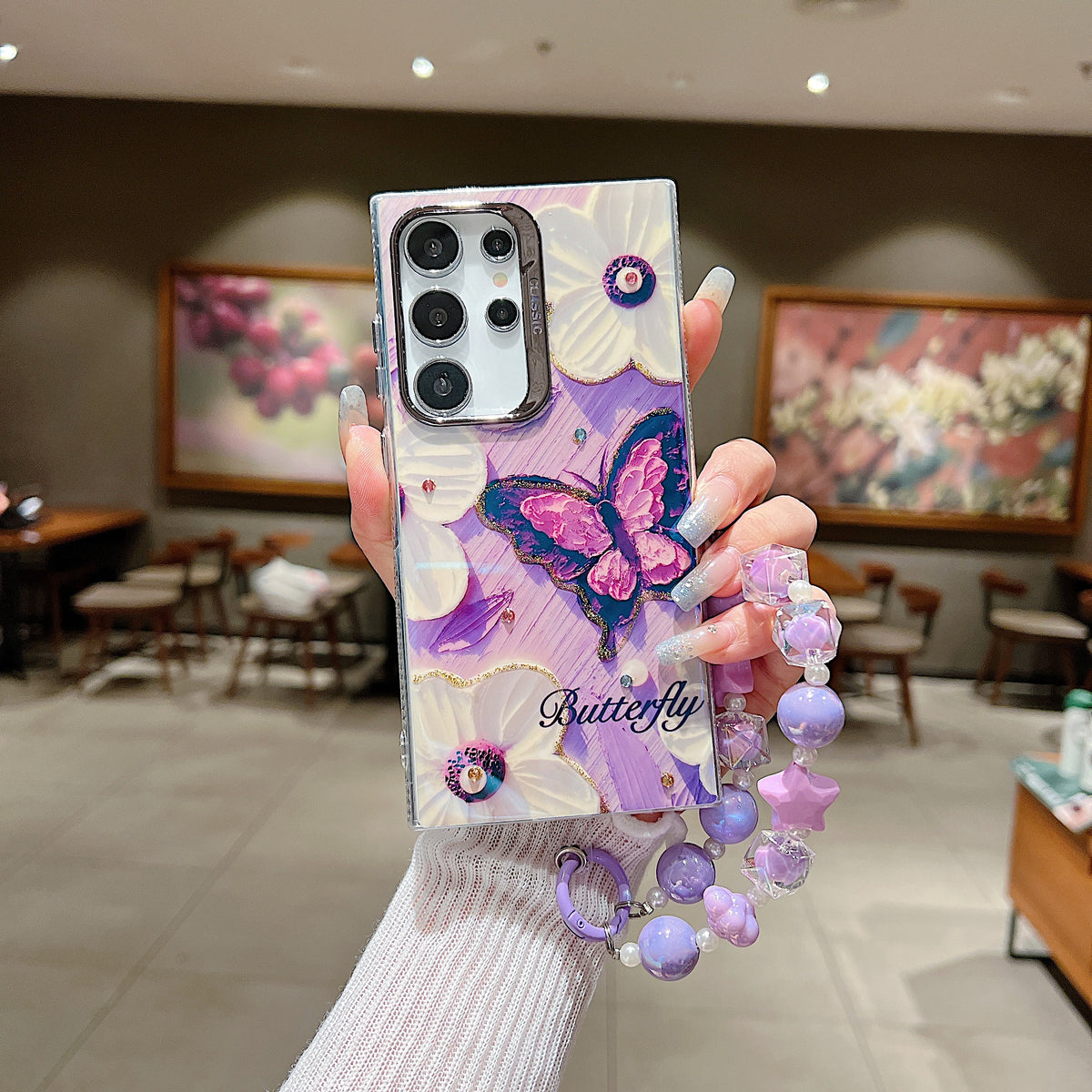 Samsung S24 Ultra 5G 3D Hot Trending Charms Rhinestone Flowers case - Pattern 6