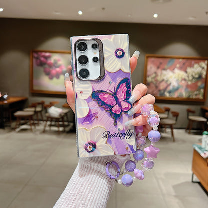 Samsung S24 Ultra 5G 3D Hot Trending Charms Rhinestone Flowers case - Pattern 6