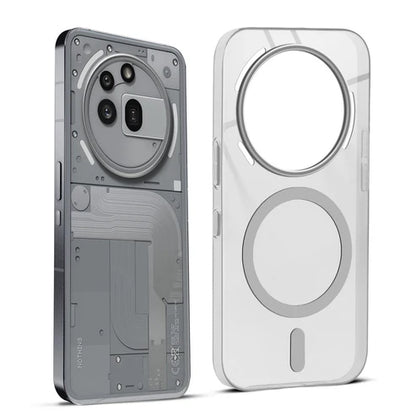 Nothing Phone 3A Pro 5g Crystal Clear Anti-Yellowing Wireless Charging Support Case - Crystal Grey