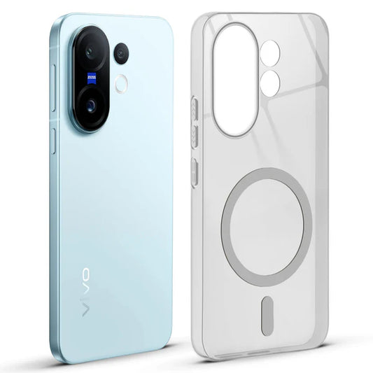 Vivo X200 Fe 5g Crystal Clear Anti-Yellowing Wireless Charging Support Case - Crystal Grey