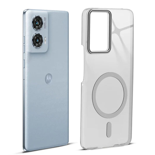 Motorola Edge 50 Fusion 5g Crystal Clear Anti-Yellowing Wireless Charging Support Case - Crystal Grey