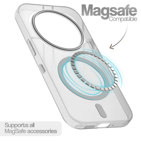 Nothing Phone 3A Pro 5g Crystal Clear Anti-Yellowing Wireless Charging Support Case - Crystal Grey