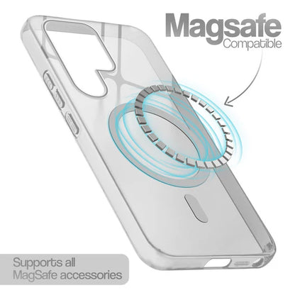 Samsung S24 Ultra 5g Crystal Clear Anti-Yellowing Wireless Charging Support Case - Crystal Grey