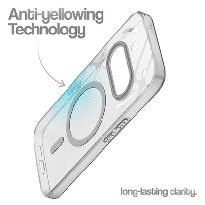 Nothing Phone 3A 5g Crystal Clear Anti-Yellowing Wireless Charging Support Case - Crystal Grey