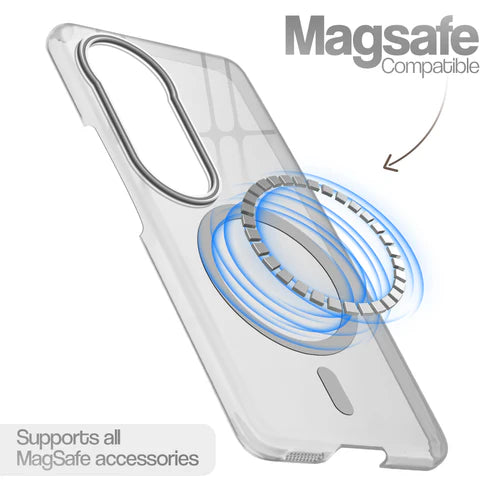 Vivo V40/T3 Ultra 5g Crystal Clear Anti-Yellowing Wireless Charging Support Case - Crystal Grey
