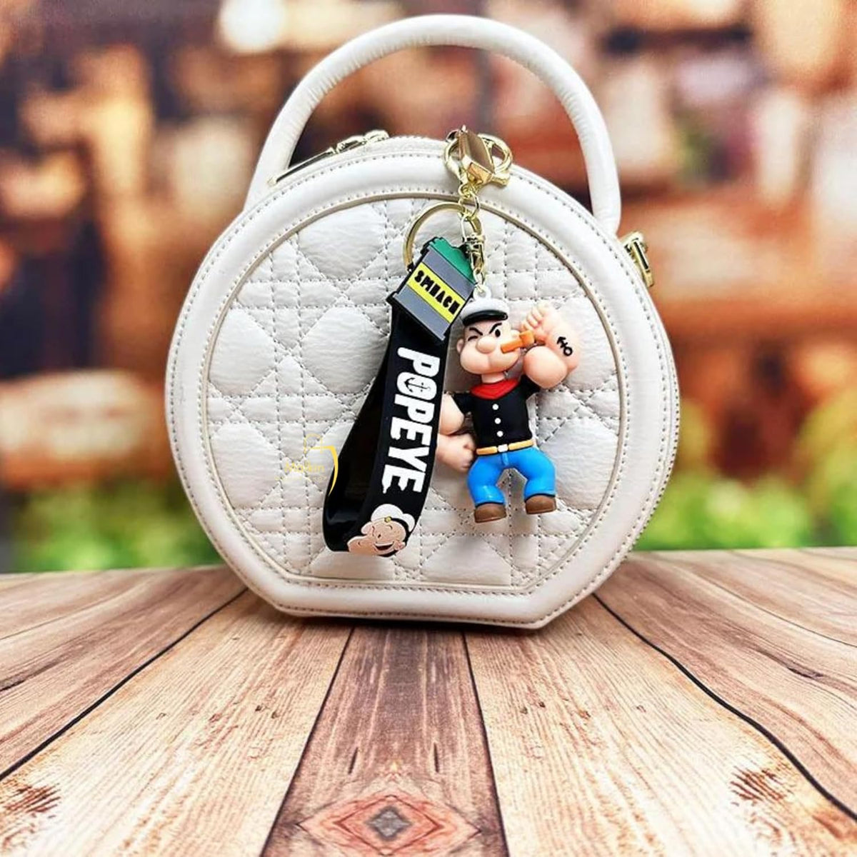 Combo (Pack of 2) Cute Cartoon 3D Silicon PVC KeyChain - Popoye