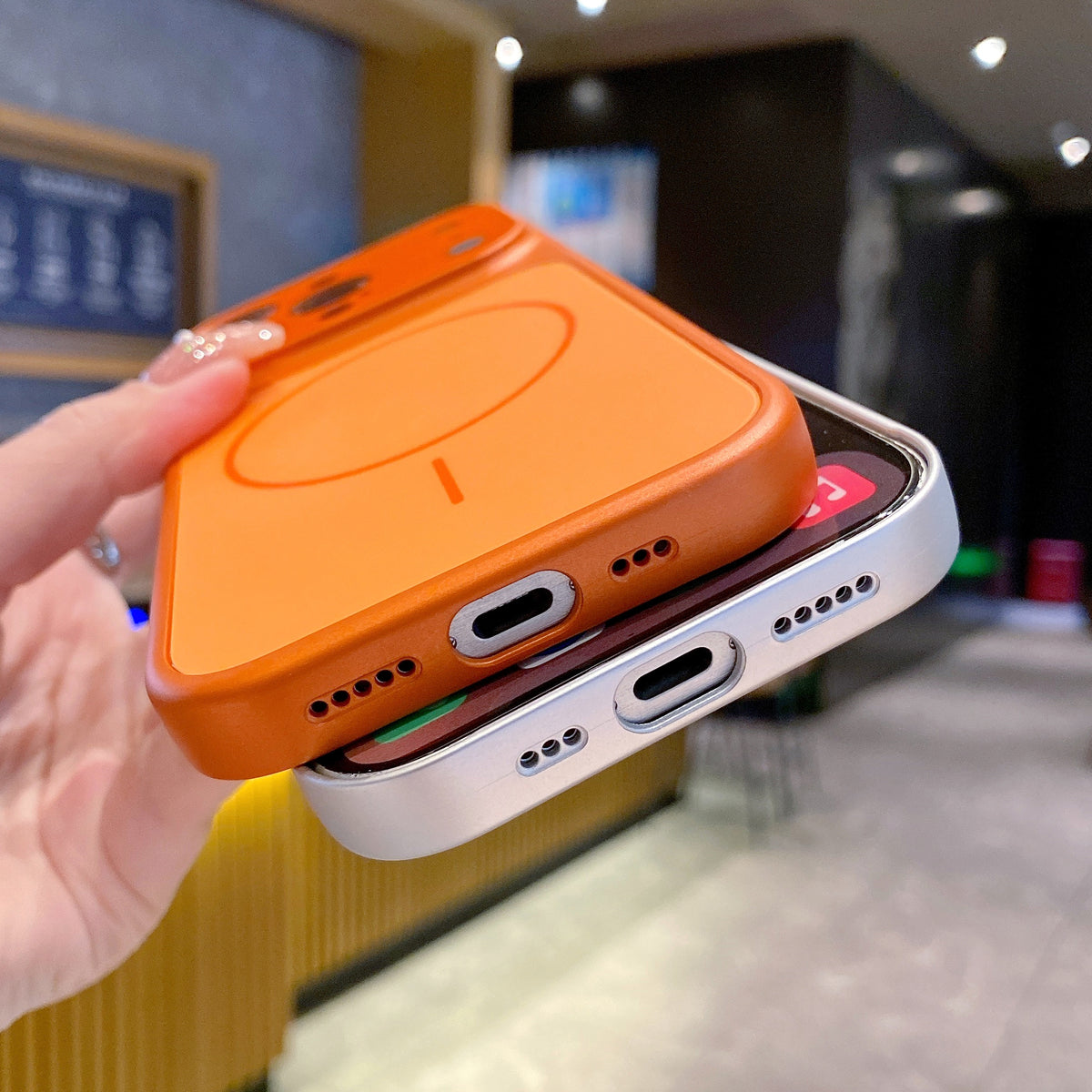 Apple iPhone 15 Pro Max Convertor case Magsafe working - Cosmic Orange