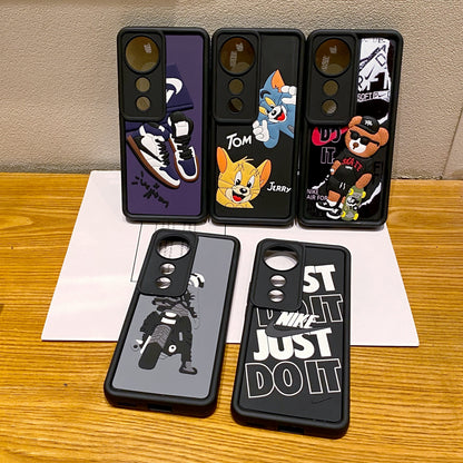 Vivo V40/V40 Pro/T3 Ultra 5g Tom & Jerry Soft Silicone Cute 3D Cartoon Back Cover Case - Tom & Jerry