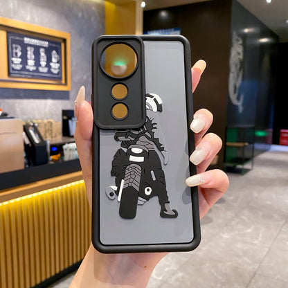 Vivo V40/V40 Pro/T3 Ultra 5g Moto Rider Soft Silicone Cute 3D Cartoon Back Cover Case - Moto Rider