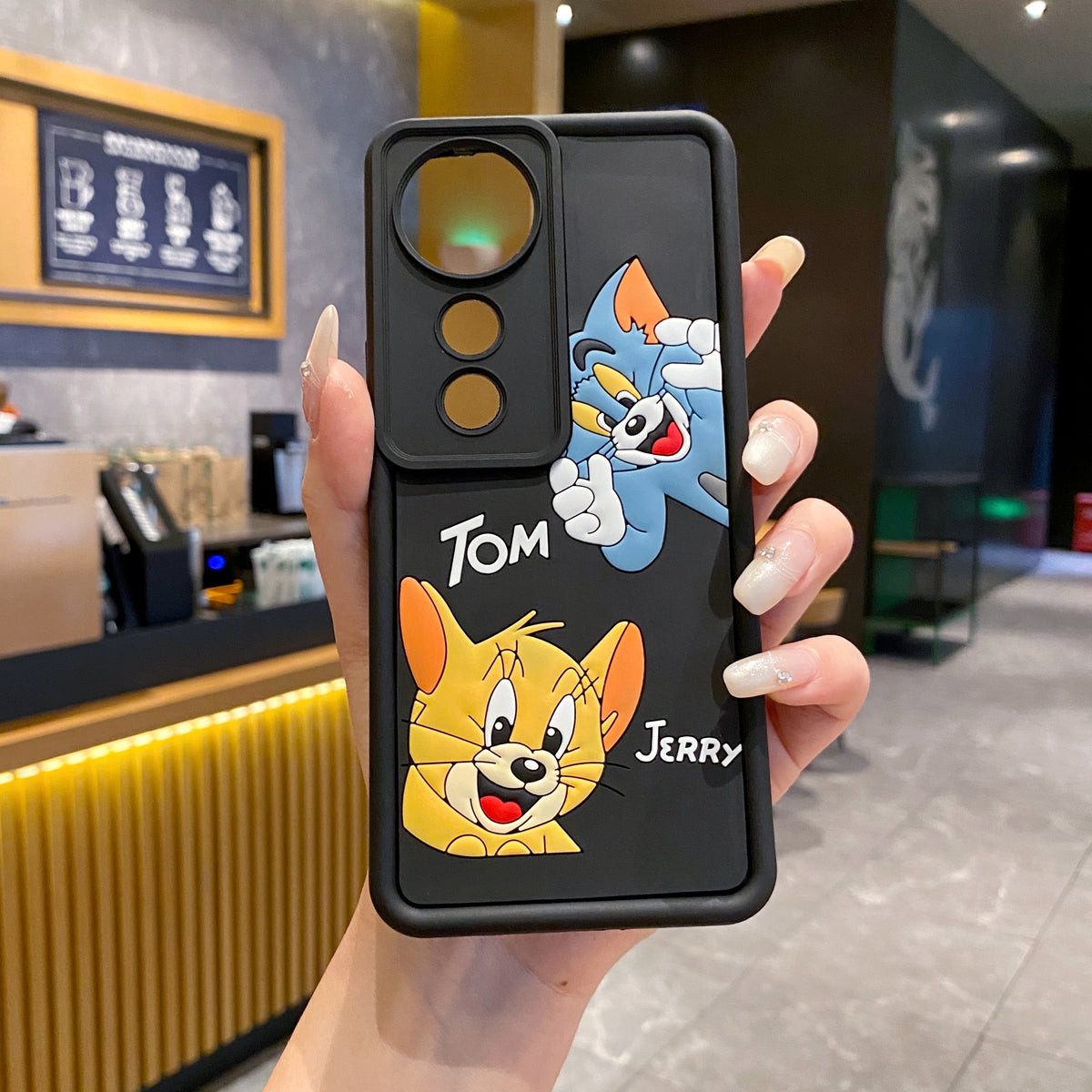 Vivo V40/V40 Pro/T3 Ultra 5g Tom & Jerry Soft Silicone Cute 3D Cartoon Back Cover Case - Tom & Jerry