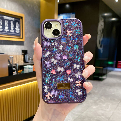 Apple iPhone Swarovski Glitter Rhinestone Shinning Premium cases - Purple