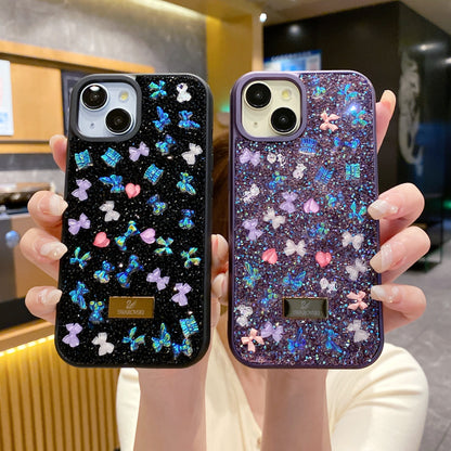 Apple iPhone Swarovski Glitter Rhinestone Shinning Premium cases - Purple