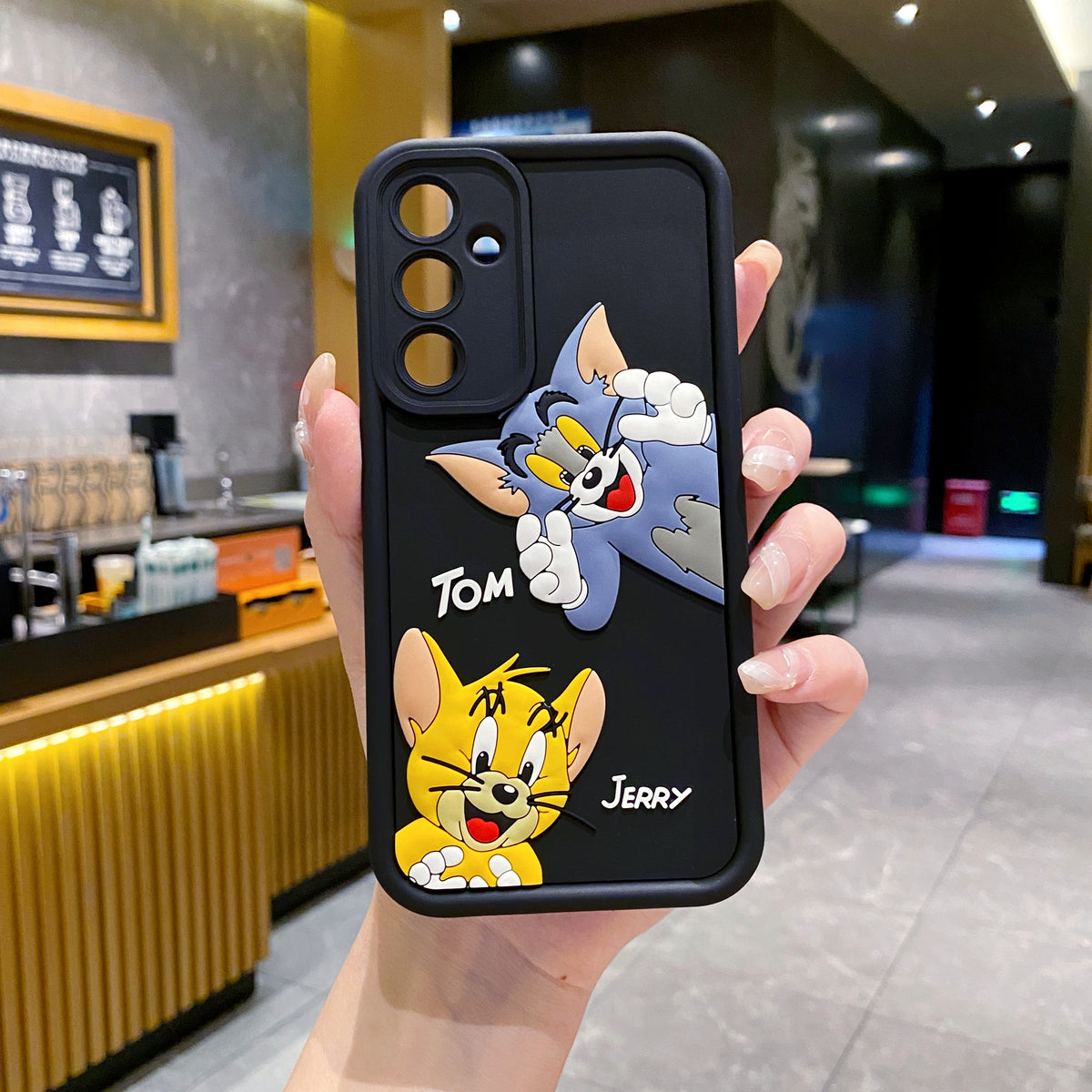 Samsung F55 / M55 5G Tom & Jerry Soft Silicone Cute 3D Cartoon Back Cover Case - Tom & Jerry