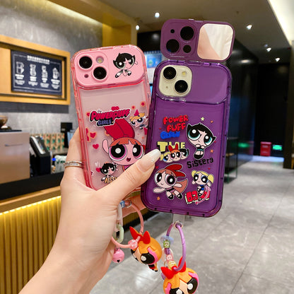 Apple iPhone Luxury Powerpuff Girlish with Charm Back Cover Case - Power Puff 1