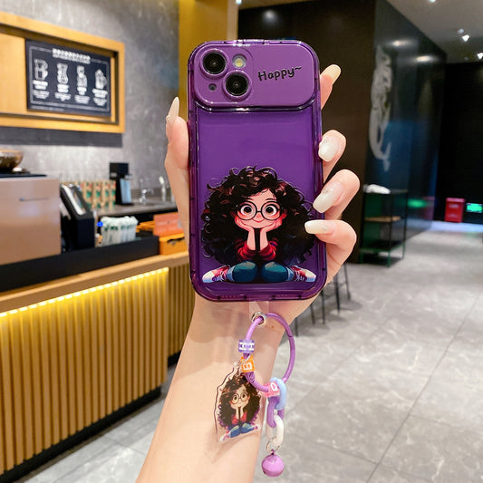 Apple iPhone Cute Girl with Charm Premium Girlish Back Cover Case - Girl 1