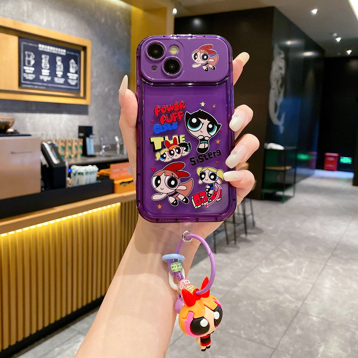 Apple iPhone Luxury Powerpuff Girlish with Charm Back Cover Case - Power Puff 1