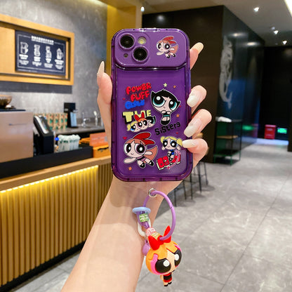 Apple iPhone Luxury Powerpuff Girlish with Charm Back Cover Case - Power Puff 1