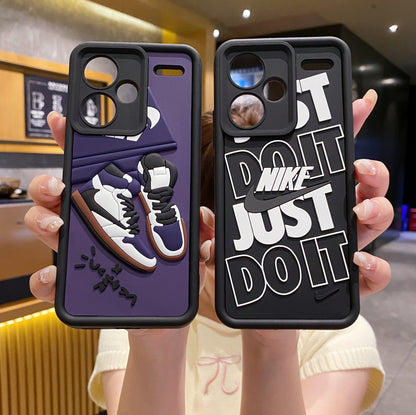 Redmi Note 13 Pro Plus 5G Nike Soft Silicone Cute 3D Cartoon Back Cover Case - Nike 2