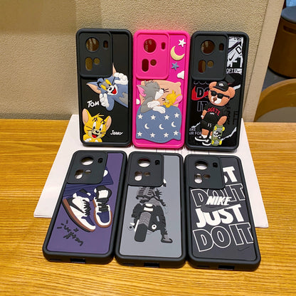 Oppo Reno 11 5G Tom & Jerry Soft Silicone Cute 3D Cartoon Back Cover Case - Tom & Jerry