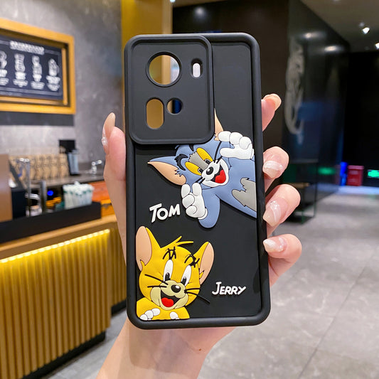 Oppo Reno 11 5G Tom & Jerry Soft Silicone Cute 3D Cartoon Back Cover Case - Tom & Jerry