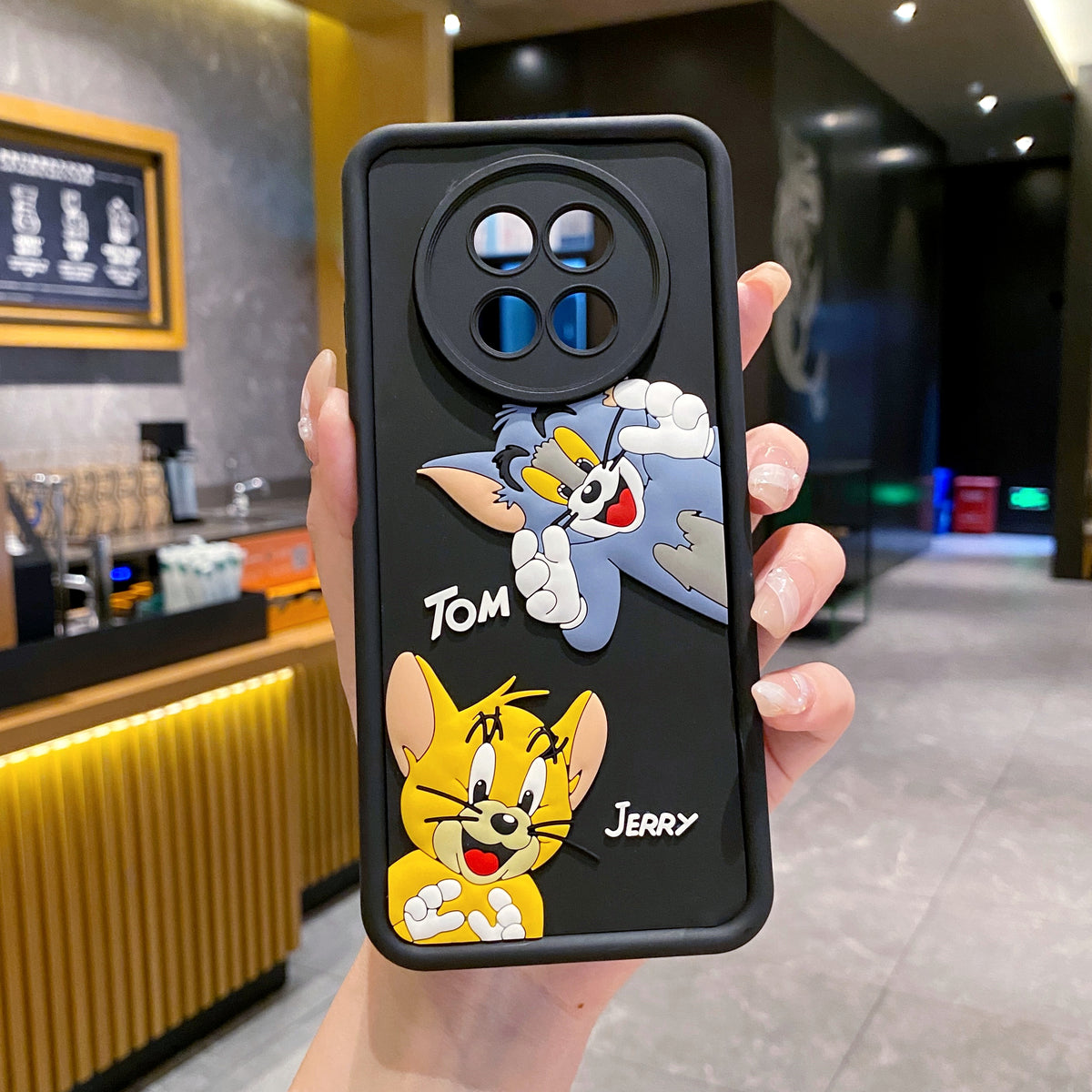 Realme 13 Pro 5G Tom & Jerry Soft Silicone Cute 3D Cartoon Back Cover Case - Tom & Jerry