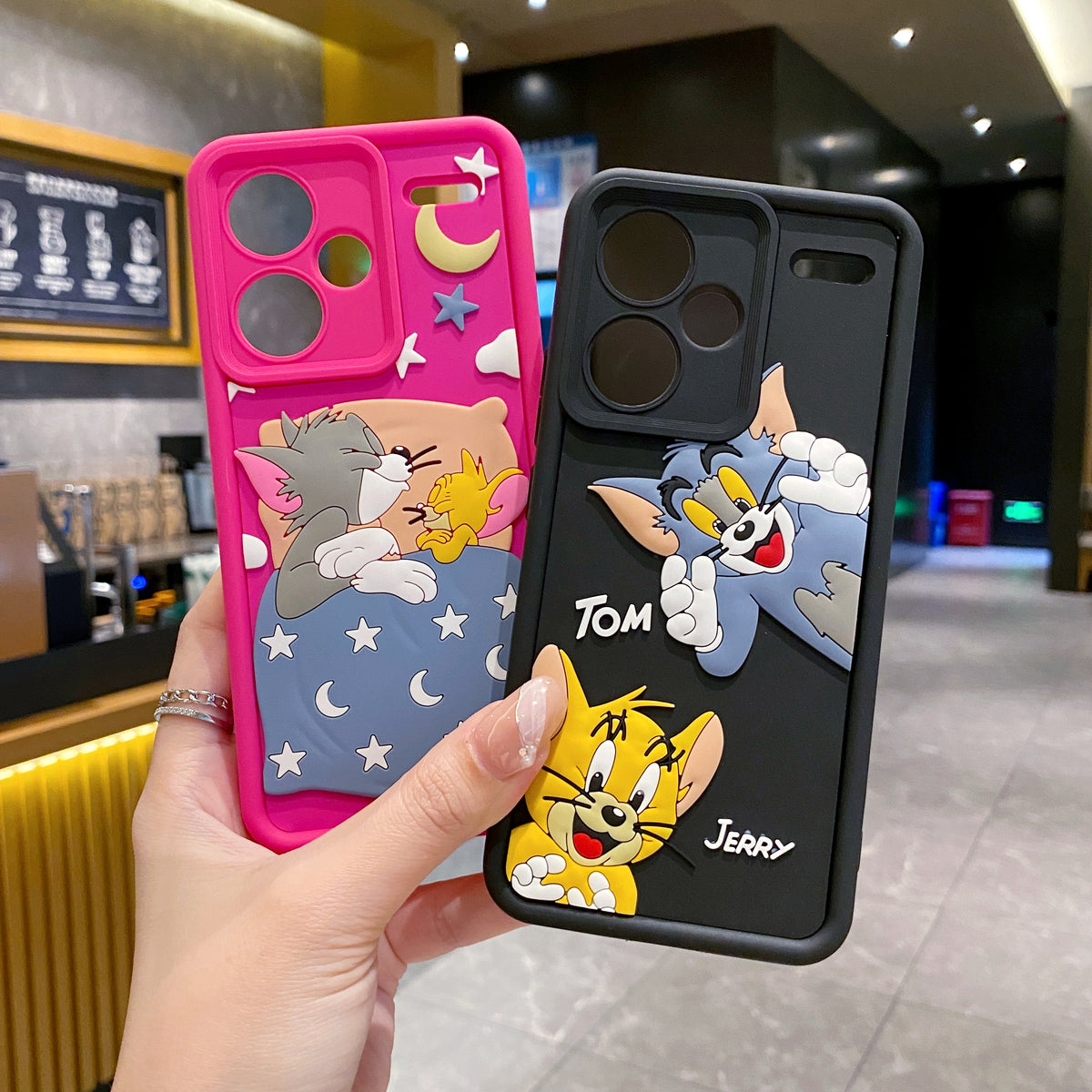 Redmi Note 13 Pro Plus 5G Tom & Jerry Soft Silicone Cute 3D Cartoon Back Cover Case - Tom & Jerry