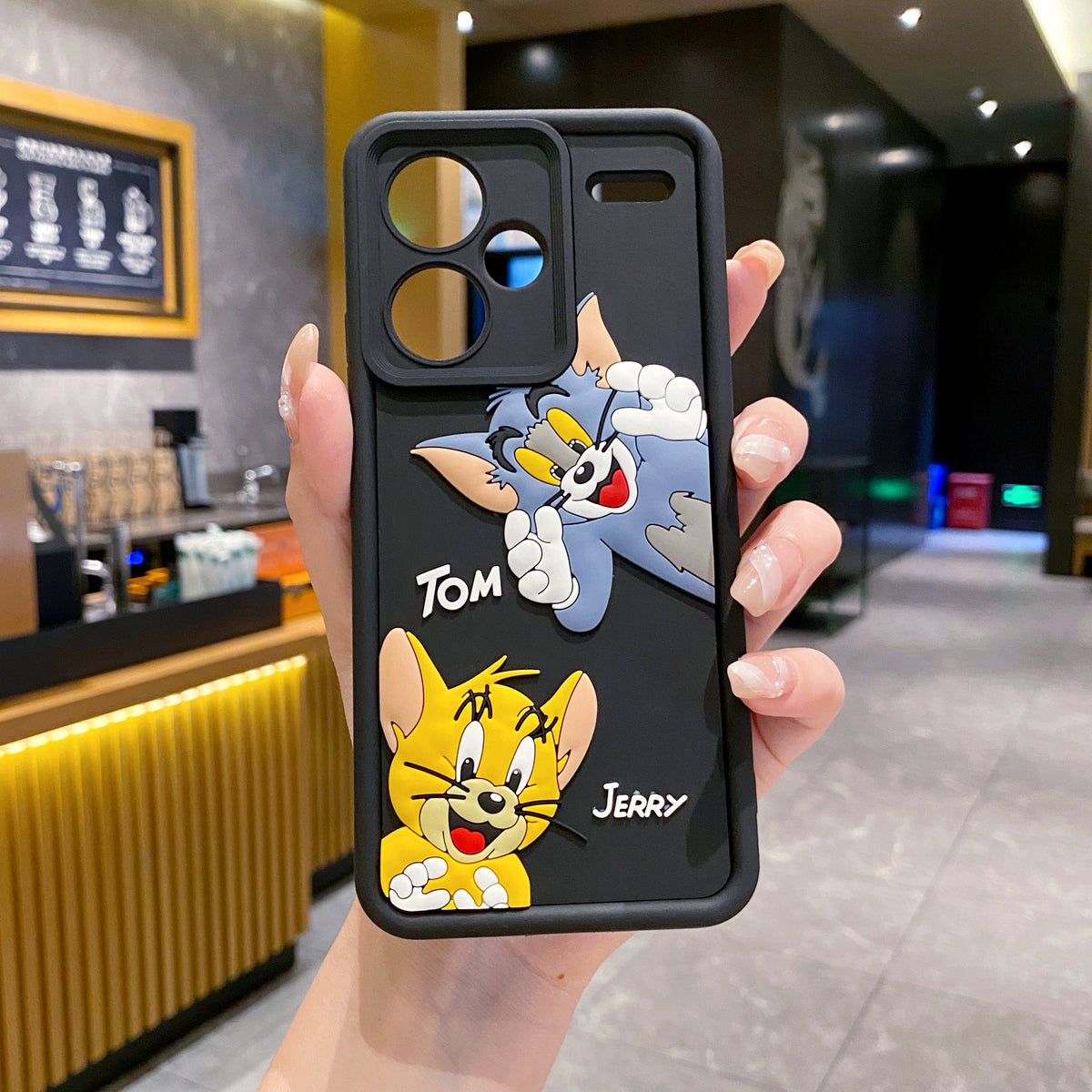 Redmi Note 13 Pro Plus 5G Tom & Jerry Soft Silicone Cute 3D Cartoon Back Cover Case - Tom & Jerry