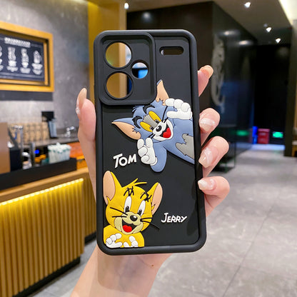 Redmi Note 13 Pro Plus 5G Tom & Jerry Soft Silicone Cute 3D Cartoon Back Cover Case - Tom & Jerry