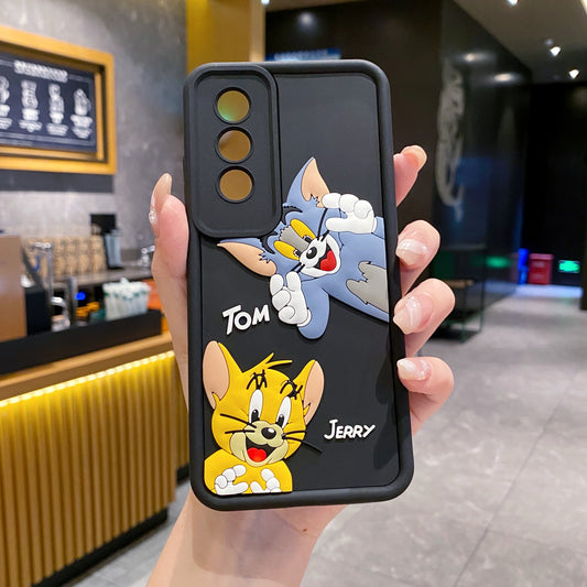 OnePlus Nord CE 4 5G Tom & Jerry Soft Silicone Cute 3D Cartoon Back Cover Case - Tom & Jerry
