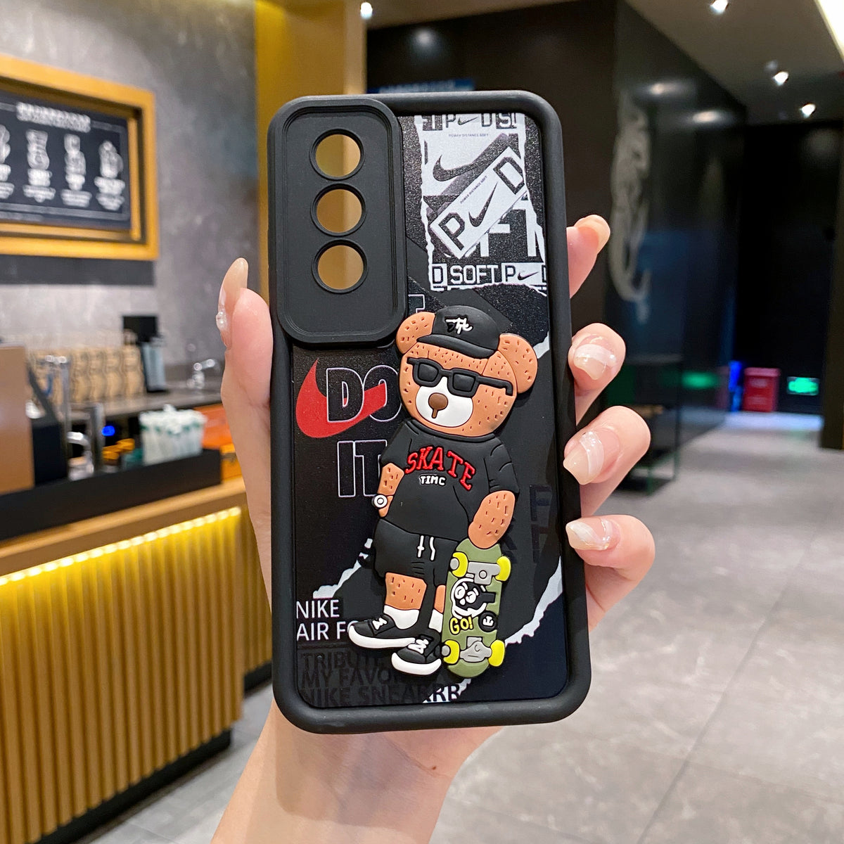 OnePlus Nord CE 4 5G Bear Soft Silicone Cute 3D Cartoon Back Cover Case - Bear