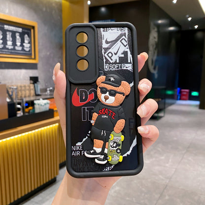 OnePlus Nord CE 4 5G Bear Soft Silicone Cute 3D Cartoon Back Cover Case - Bear